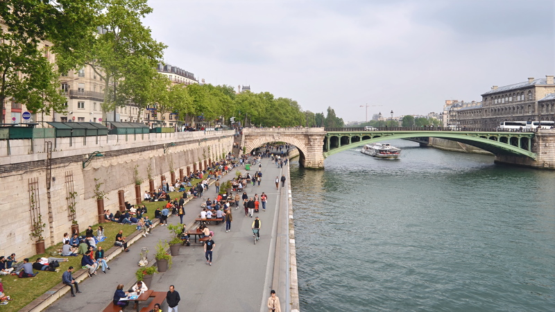 5 - The Parc Rives-de-Seine along the River Seine in Paris, France